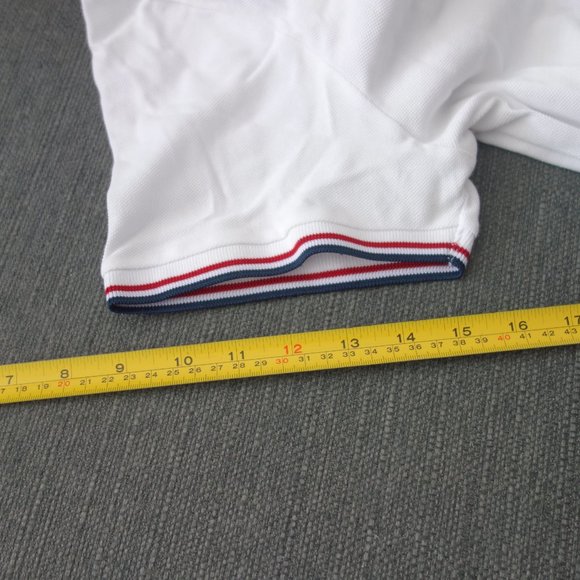 Moncler White 100% Cotton Polo Size L - Picture 11 of 13